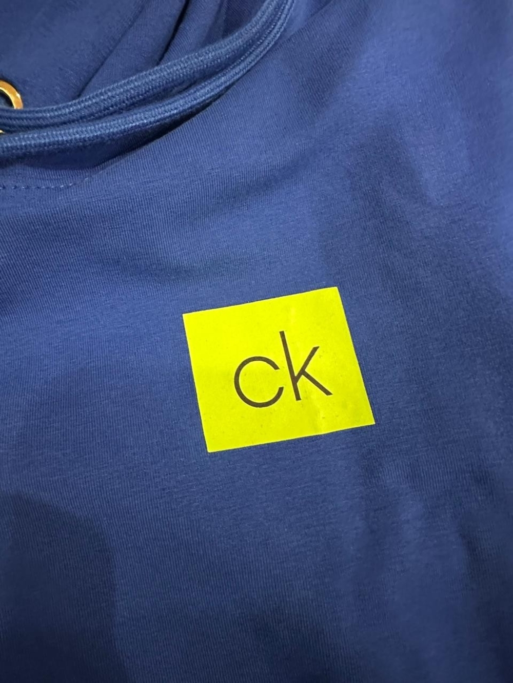 NWT Calvin Klein Royal Blue Hooded T-Shirt Dress - Picture 6 of 9